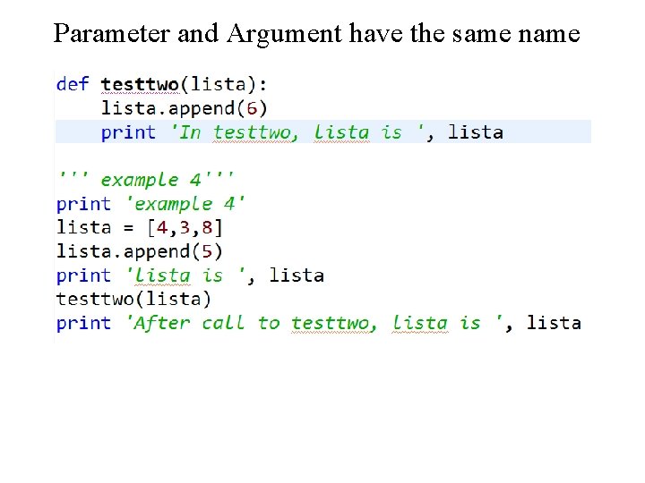 Parameter and Argument have the same name 
