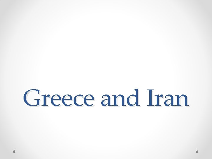Greece and Iran 