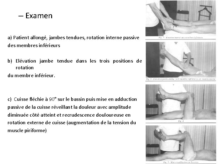 Examen clinique de la hanche Dr Marchaland JP