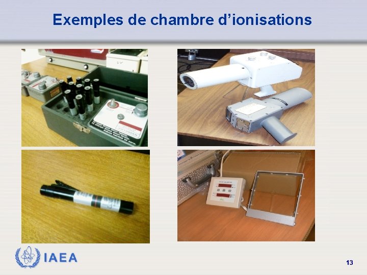 Exemples de chambre d’ionisations IAEA 13 