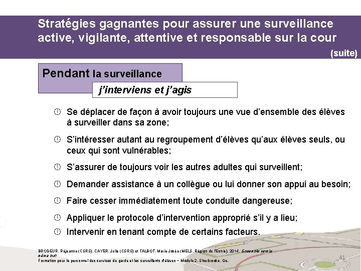 Stratégies gagnantes pour assurer une surveillance active, vigilante, attentive et responsable sur la cour