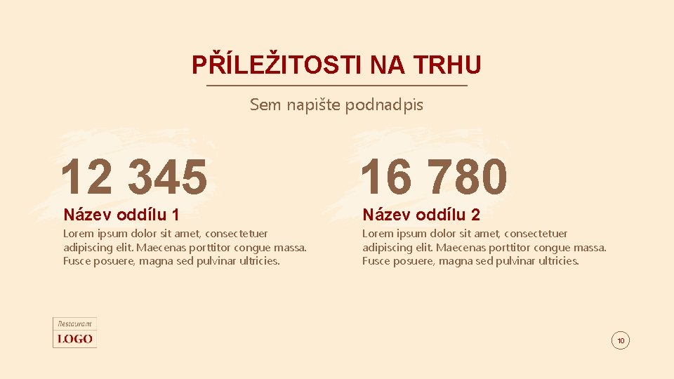 PŘÍLEŽITOSTI NA TRHU Sem napište podnadpis 12 345 16 780 Název oddílu 1 Název