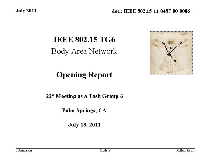 July 2011 doc. : IEEE 802. 15 -11 -0487 -00 -0006 IEEE 802. 15