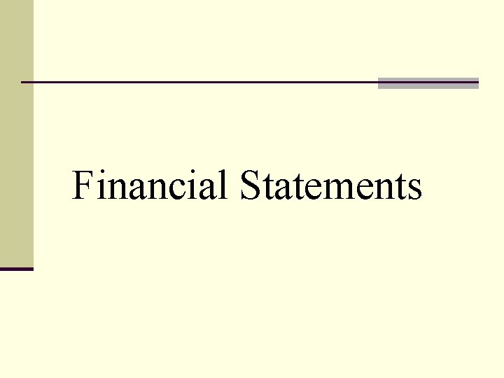 Financial Statements 