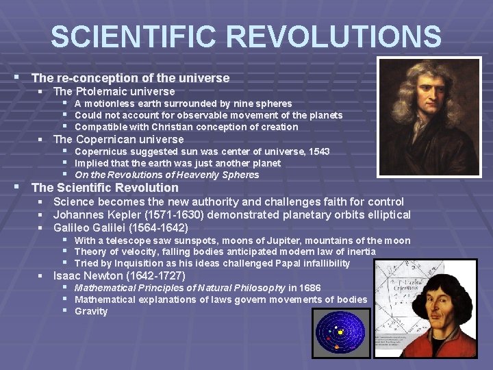 SCIENTIFIC REVOLUTIONS § The re-conception of the universe § The Ptolemaic universe § A