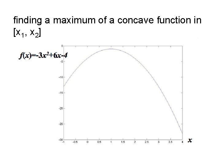 finding a maximum of a concave function in [x 1, x 2] 