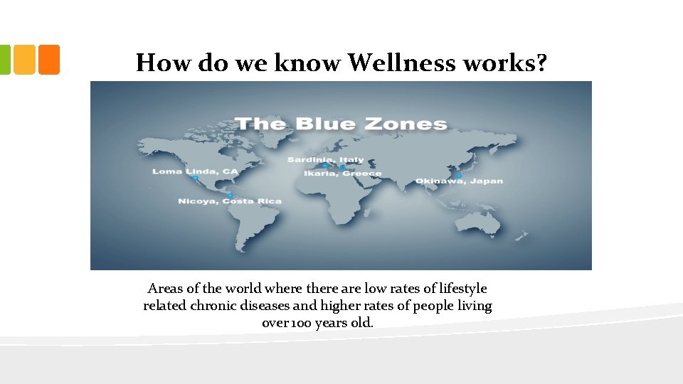 How do we know Wellness works? Areas of the world where there are low
