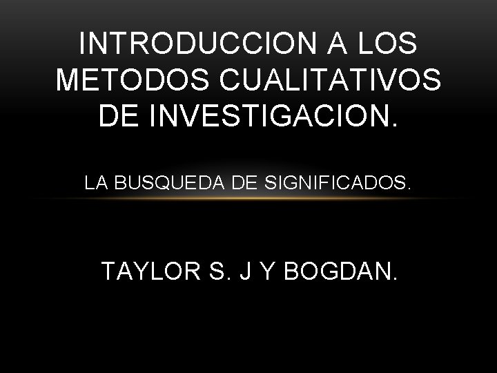INTRODUCCION A LOS METODOS CUALITATIVOS DE INVESTIGACION LA