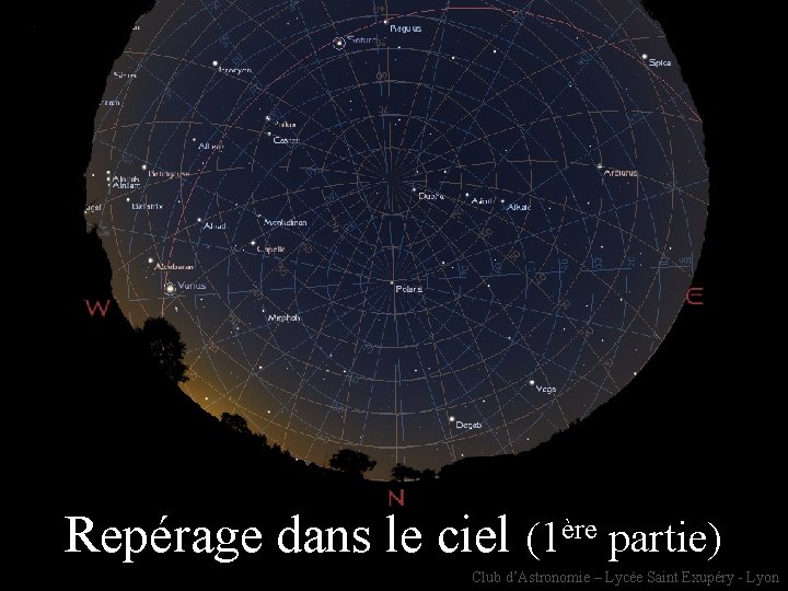 Repérage dans le ciel (1ère partie) Club d’Astronomie – Lycée Saint Exupéry - Lyon