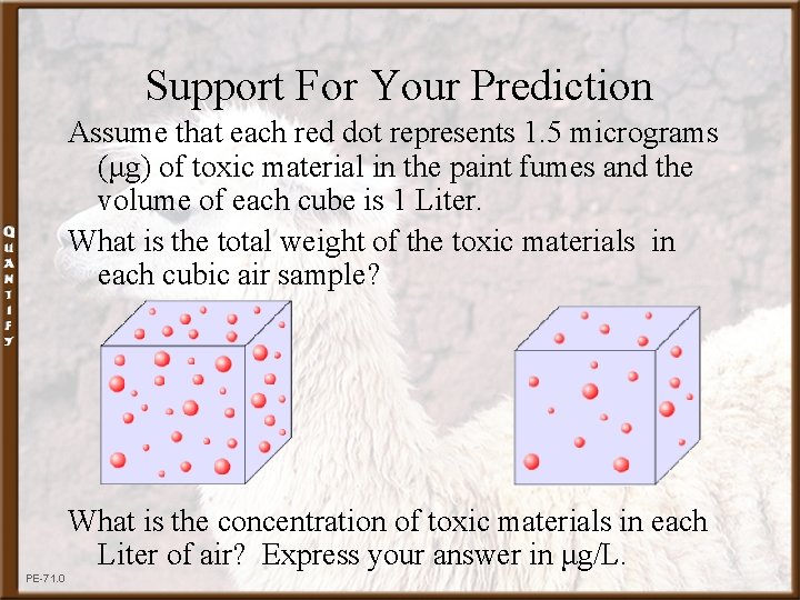 Support For Your Prediction Assume that each red dot represents 1. 5 micrograms (μg)