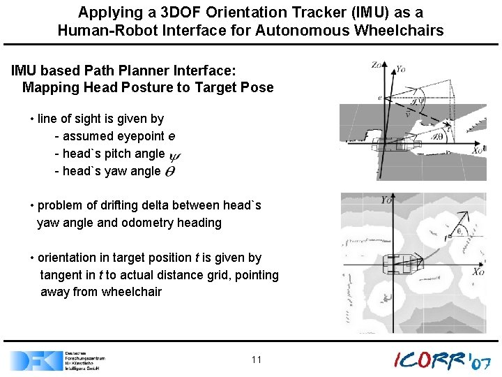 Applying a 3 DOF Orientation Tracker (IMU) as a Human-Robot Interface for Autonomous Wheelchairs