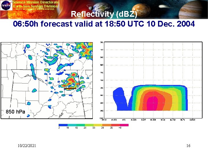 Science Mission Directorate Earth-Sun System Division National Aeronautics and Space Administration Reflectivity (d. BZ)