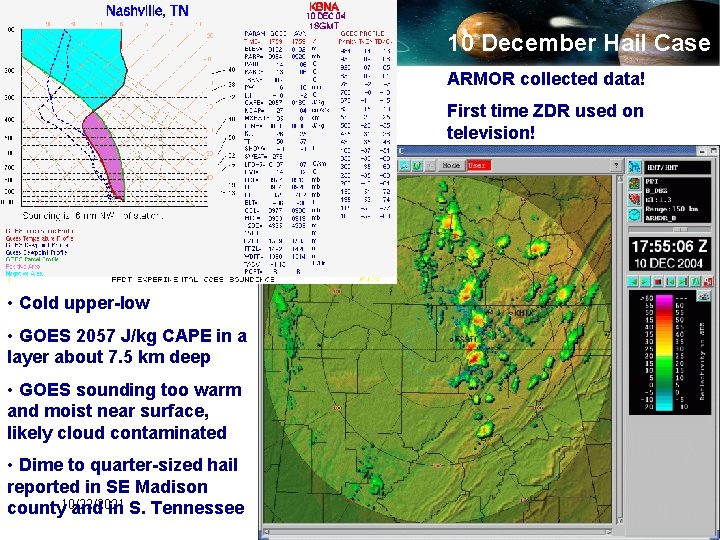 Science Mission Directorate Earth-Sun System Division National Aeronautics and Space Administration 10 December Hail