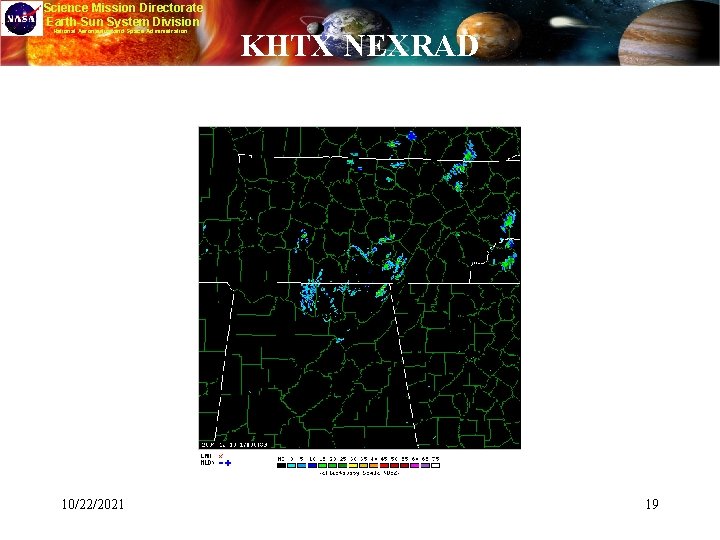 Science Mission Directorate Earth-Sun System Division National Aeronautics and Space Administration 10/22/2021 KHTX NEXRAD