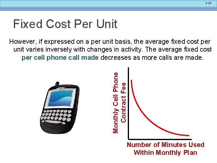 2 -22 Fixed Cost Per Unit Monthly Cell Phone Contract Fee However, if expressed