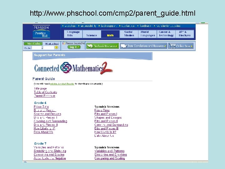 http: //www. phschool. com/cmp 2/parent_guide. html 