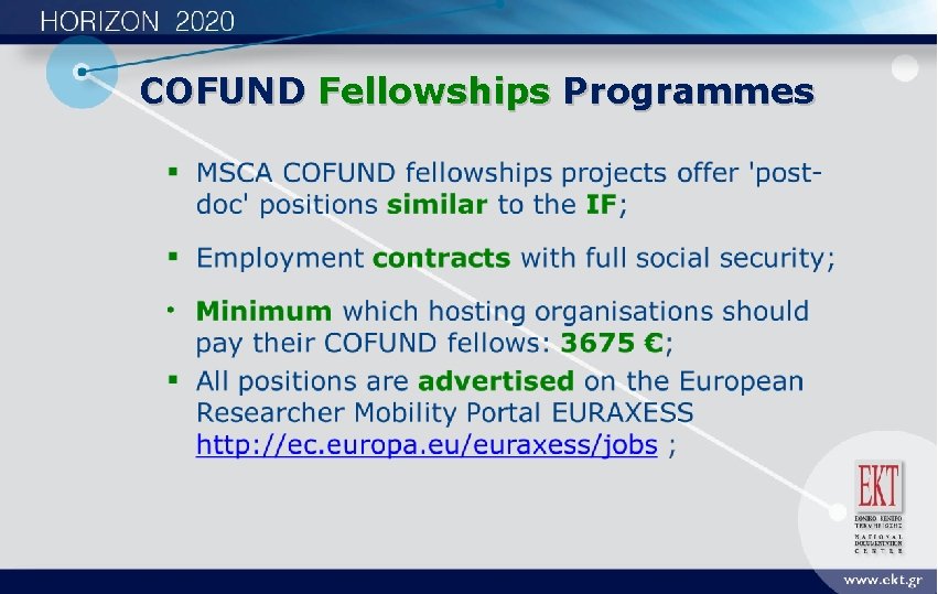 COFUND Fellowships Programmes 