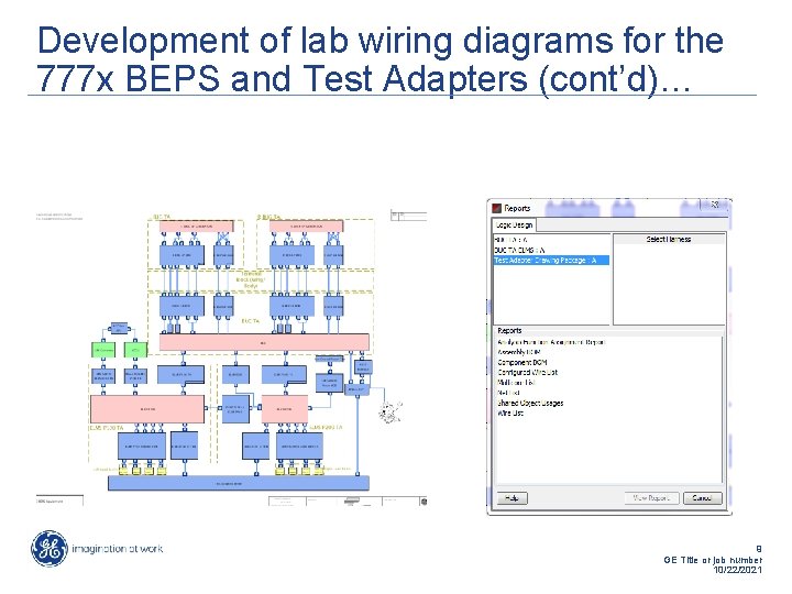 Development of lab wiring diagrams for the 777 x BEPS and Test Adapters (cont’d)… Development of lab wiring diagrams for the 777 x BEPS and Test Adapters (cont’d)…
