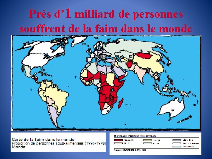 Près d’ 1 milliard de personnes souffrent de la faim dans le monde 