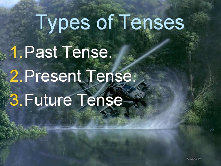 Types of Tenses 1. Past Tense. 2. Present Tense. 3. Future Tense 