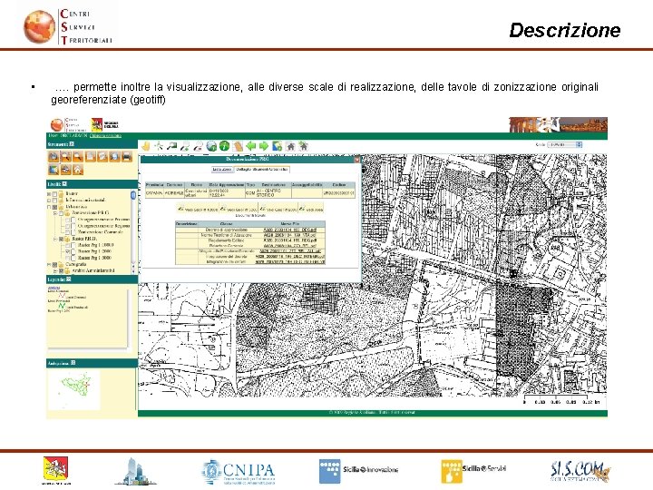 Descrizione • …. permette inoltre la visualizzazione, alle diverse scale di realizzazione, delle tavole