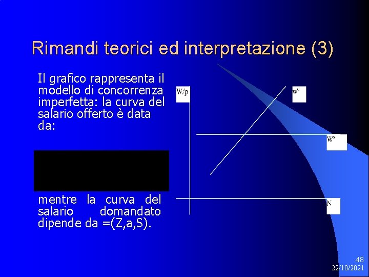 Rimandi teorici ed interpretazione (3) Il grafico rappresenta il modello di concorrenza imperfetta: la