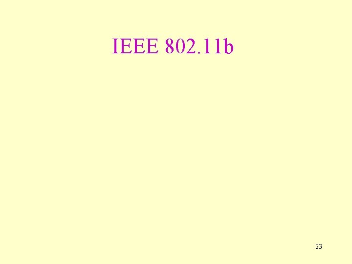 IEEE 802. 11 b 23 