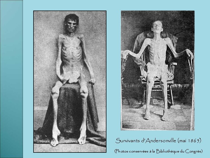 Survivants d’Andersonville (mai 1865) (Photos conservées à la Bibliothèque du Congrès) 
