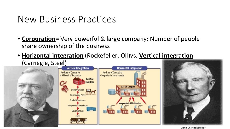 New Business Practices • Corporation= Very powerful & large company; Number of people share