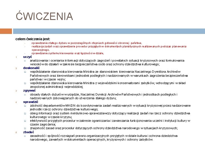 ĆWICZENIA celem ćwiczenia jest: • • • 1. 2. 3. 4. 5. sprawdzenie stałego