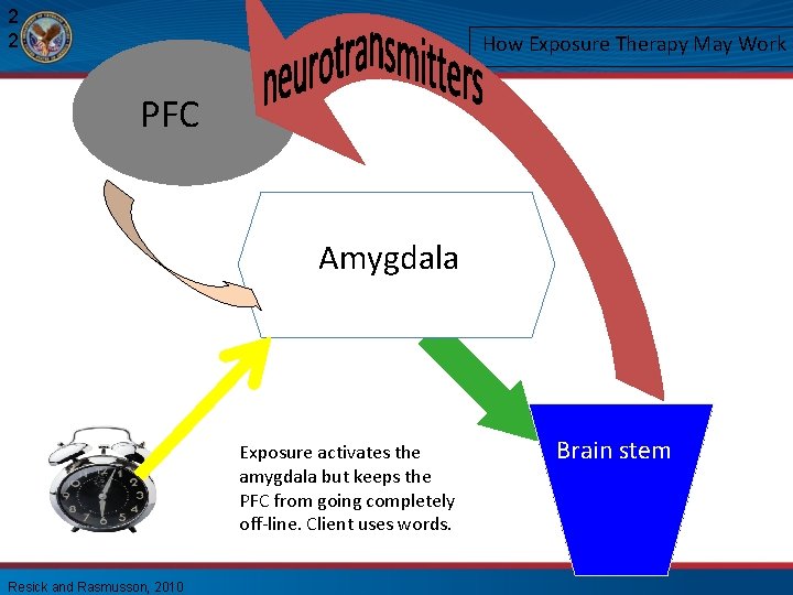 2 2 How Exposure Therapy May Work PFC Amygdala Exposure activates the amygdala but