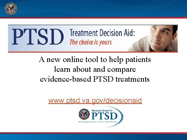 A new online tool to help patients learn about and compare evidence-based PTSD treatments