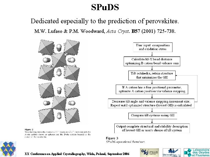 SPu. DS Dedicated especially to the prediction of perovskites. M. W. Lufaso & P.