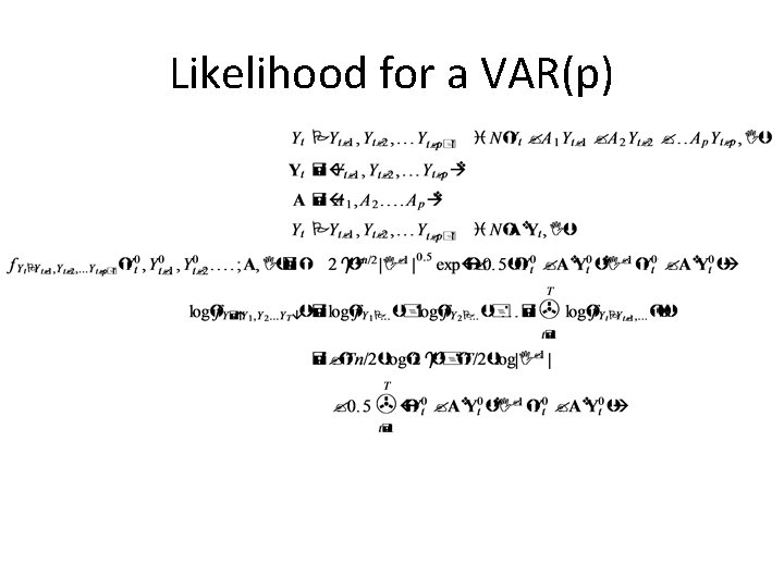 Likelihood for a VAR(p) 