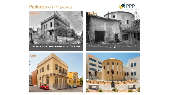 Pictures of PPP projects Before Restoration of existing building converting to school in Thiseio,