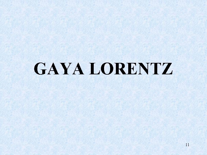 GAYA LORENTZ 11 