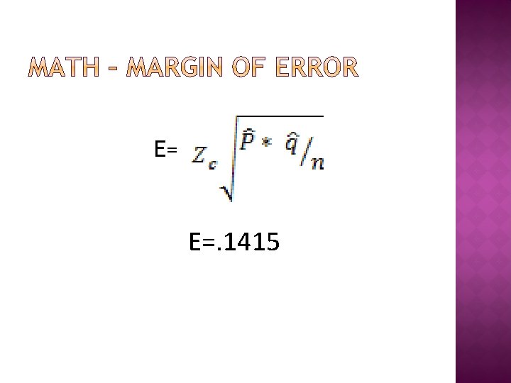 E= E=. 1415 