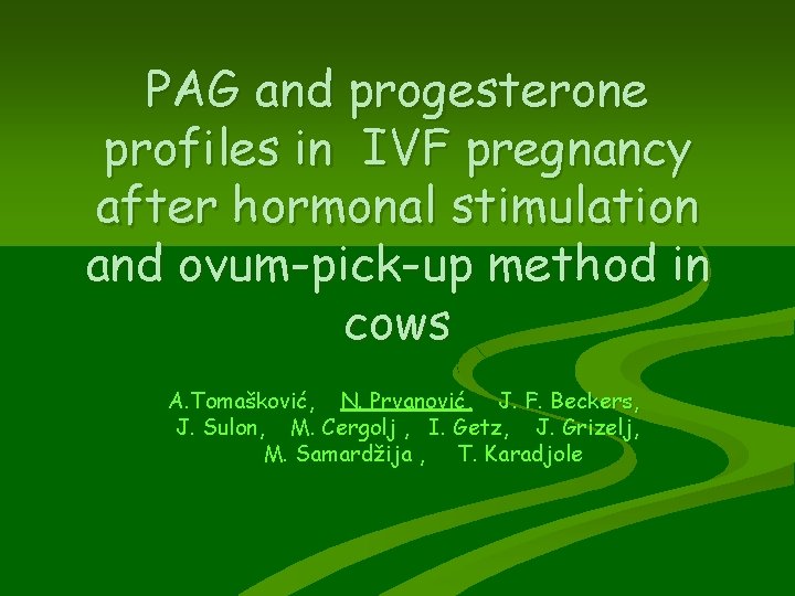 PAG and progesterone profiles in IVF pregnancy after
