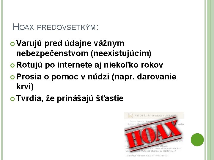 HOAX PREDOVŠETKÝM: Varujú pred údajne vážnym nebezpečenstvom (neexistujúcim) Rotujú po internete aj niekoľko rokov