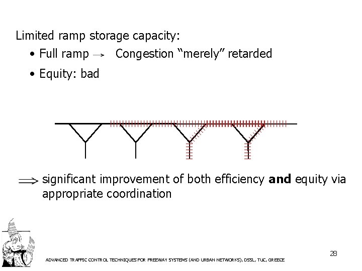 Limited ramp storage capacity: • Full ramp Congestion “merely” retarded • Equity: bad significant
