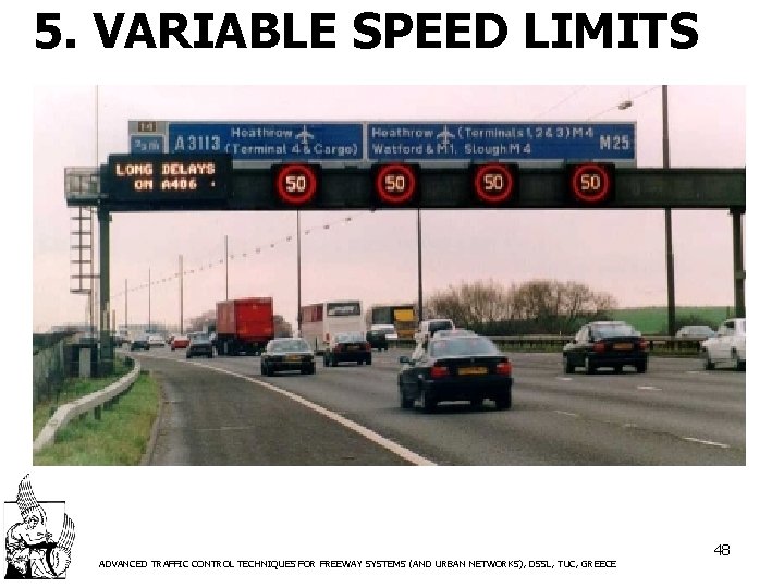 5. VARIABLE SPEED LIMITS ADVANCED TRAFFIC CONTROL TECHNIQUES FOR FREEWAY SYSTEMS (AND URBAN NETWORKS),