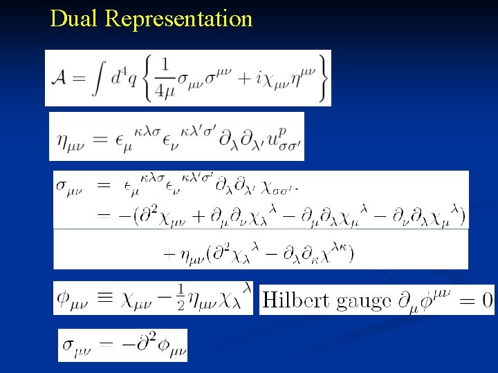 Dual Representation 