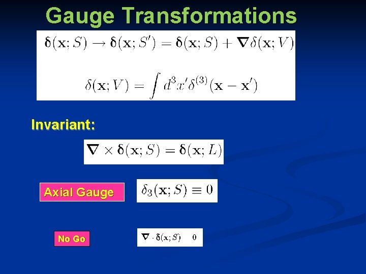 Gauge Transformations Invariant: Axial Gauge No Go 