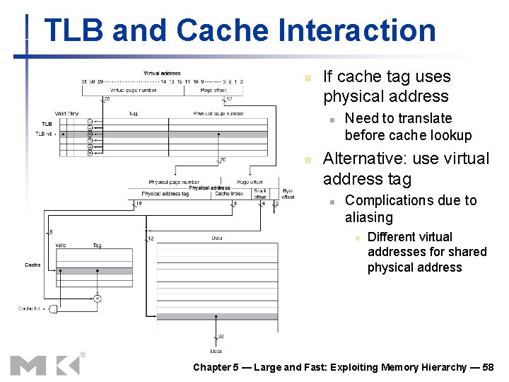 TLB and Cache Interaction n If cache tag uses physical address n n Need