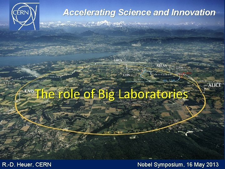 Accelerating Science and Innovation The role of Big Laboratories R. -D. Heuer, CERN Nobel