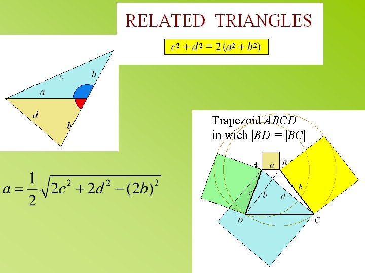 Trapezoid ABCD in wich |BD| = |BC| 