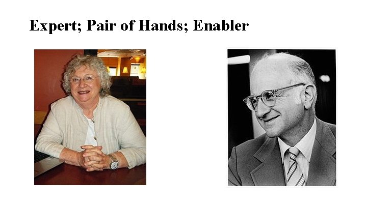 Expert; Pair of Hands; Enabler 
