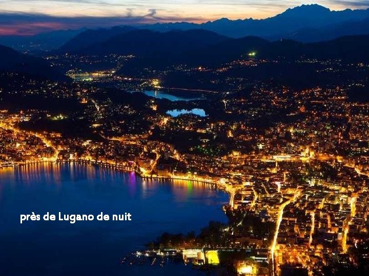 près de Lugano de nuit 