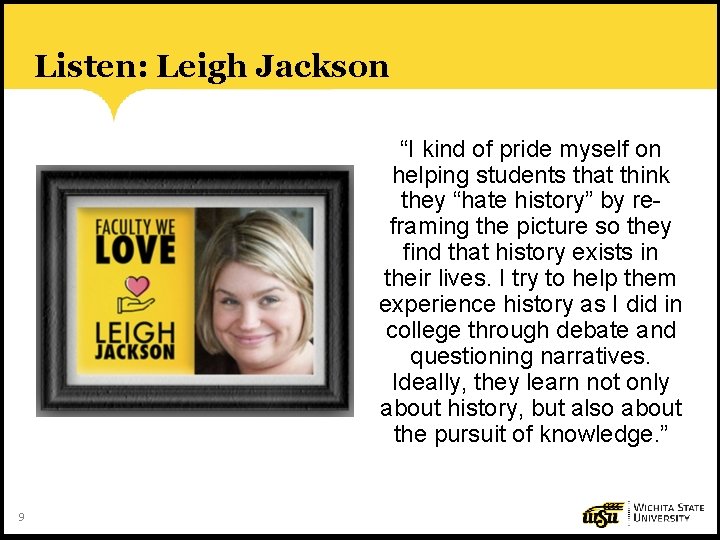 Listen: Leigh Jackson “I kind of pride myself on helping students that think they