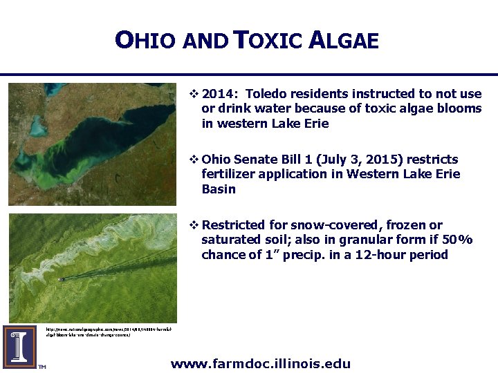 OHIO AND TOXIC ALGAE v 2014: Toledo residents instructed to not use or drink